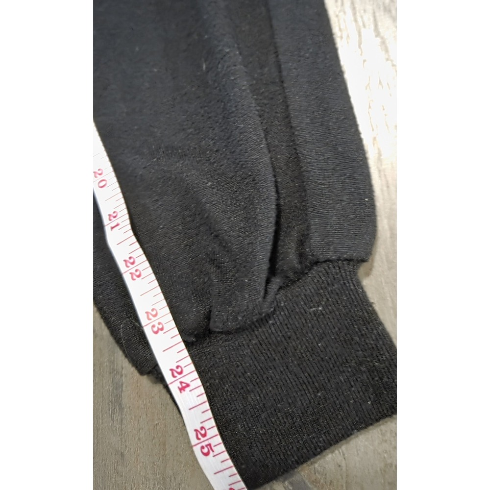 Peanuts Snoopy Logo Black Fleece Lined Jogger Pj Sleepwear Pants Women S (4-6) - Picture 4 of 5